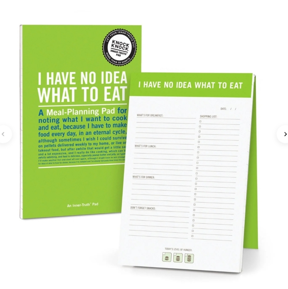 Knock Knock I Have No Idea What to Eat Meal Planning Pad